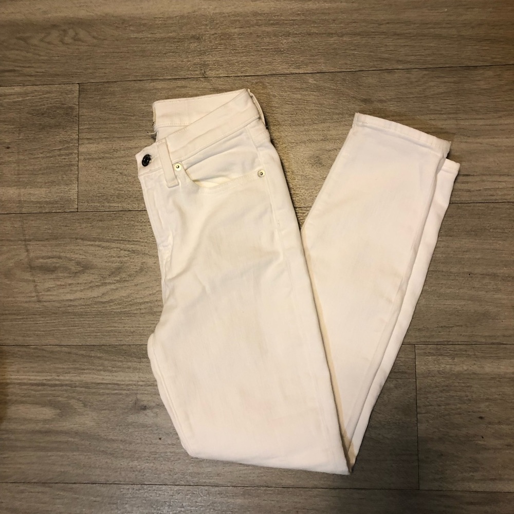 J Crew white high rise skinny jeans size 25P